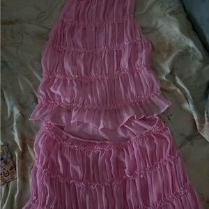 SHEIN Pink ruffled set